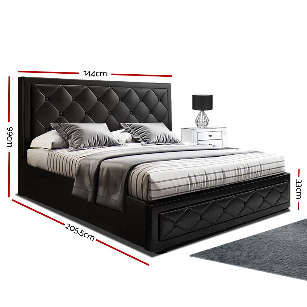 Yoni Gas Lift Bed Frame - Double - House Things Furniture > Bedroom
