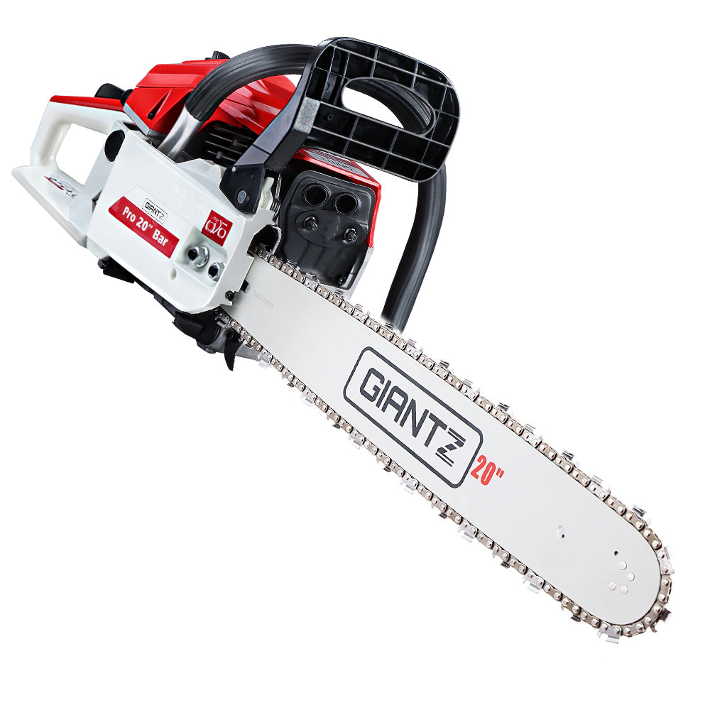 GIANTZ 52CC Petrol Commercial Chainsaw Chain Saw Bar E-Start Pruning - House Things Tools > Power Tools