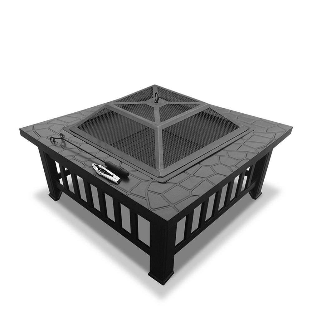 Outdoor Fire Pit BBQ Stone Pattern - House Things Home & Garden > Firepits