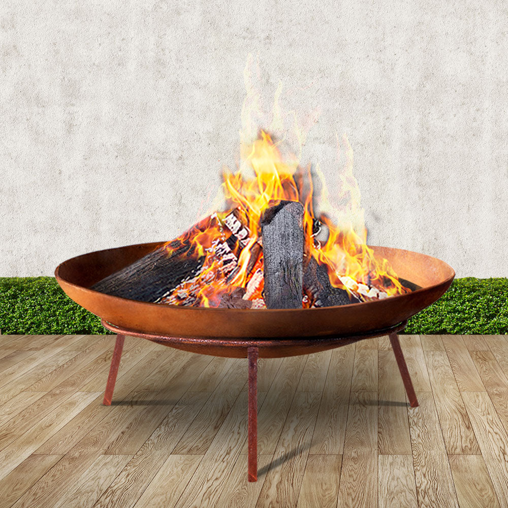 Rustic Fire Pit Bowl Fireplace 60CM - House Things Home & Garden > Firepits