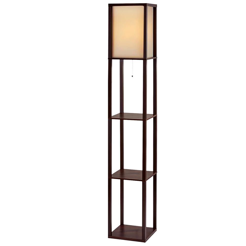 Light Stand Wood with Shelves - House Things Home & Garden > Lighting
