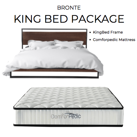 Bronte King - White Brown - House Things Furniture > Bedroom