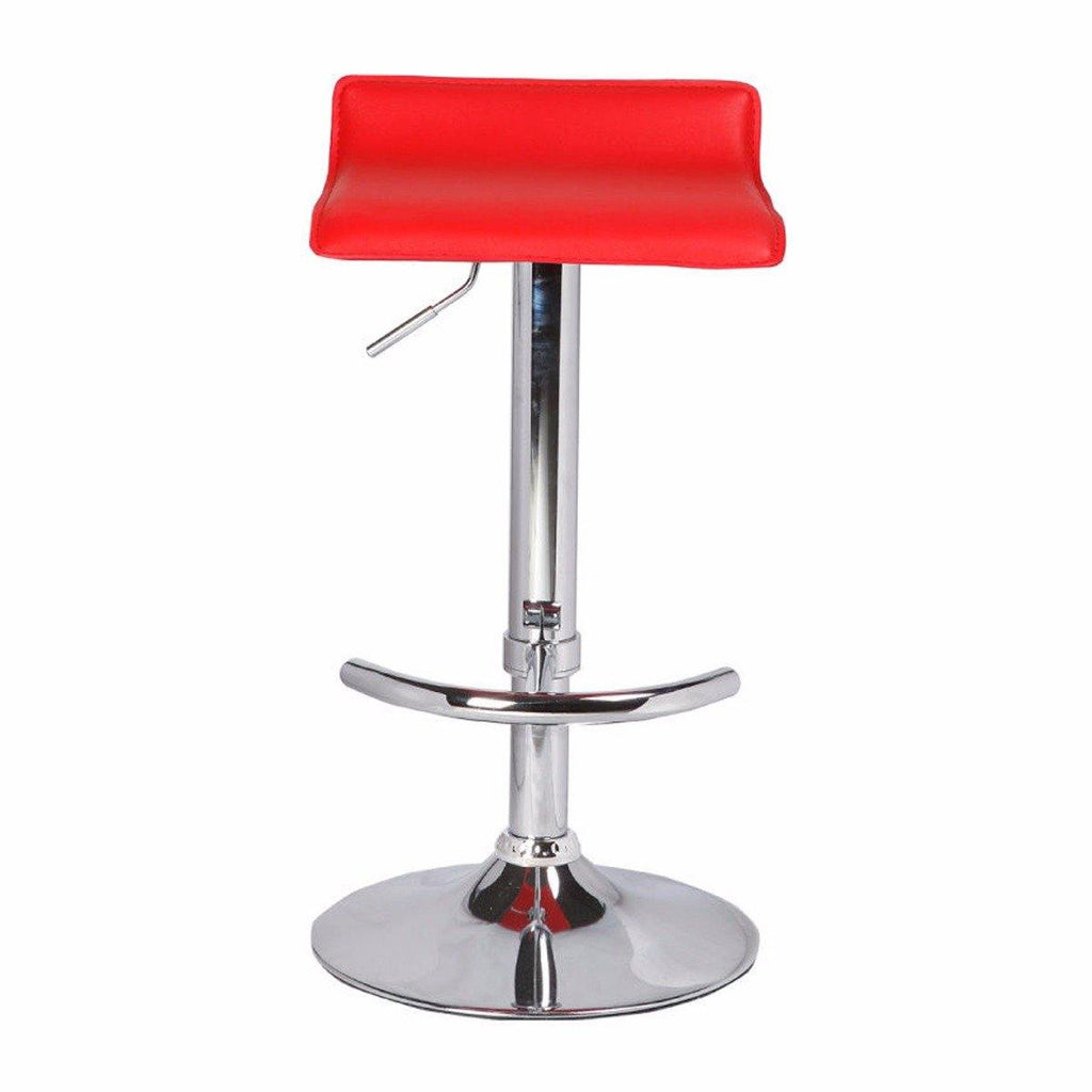Dari Gas Lift Barstool Red PU Leather set of 2 - House Things Furniture > Bar Stools & Chairs