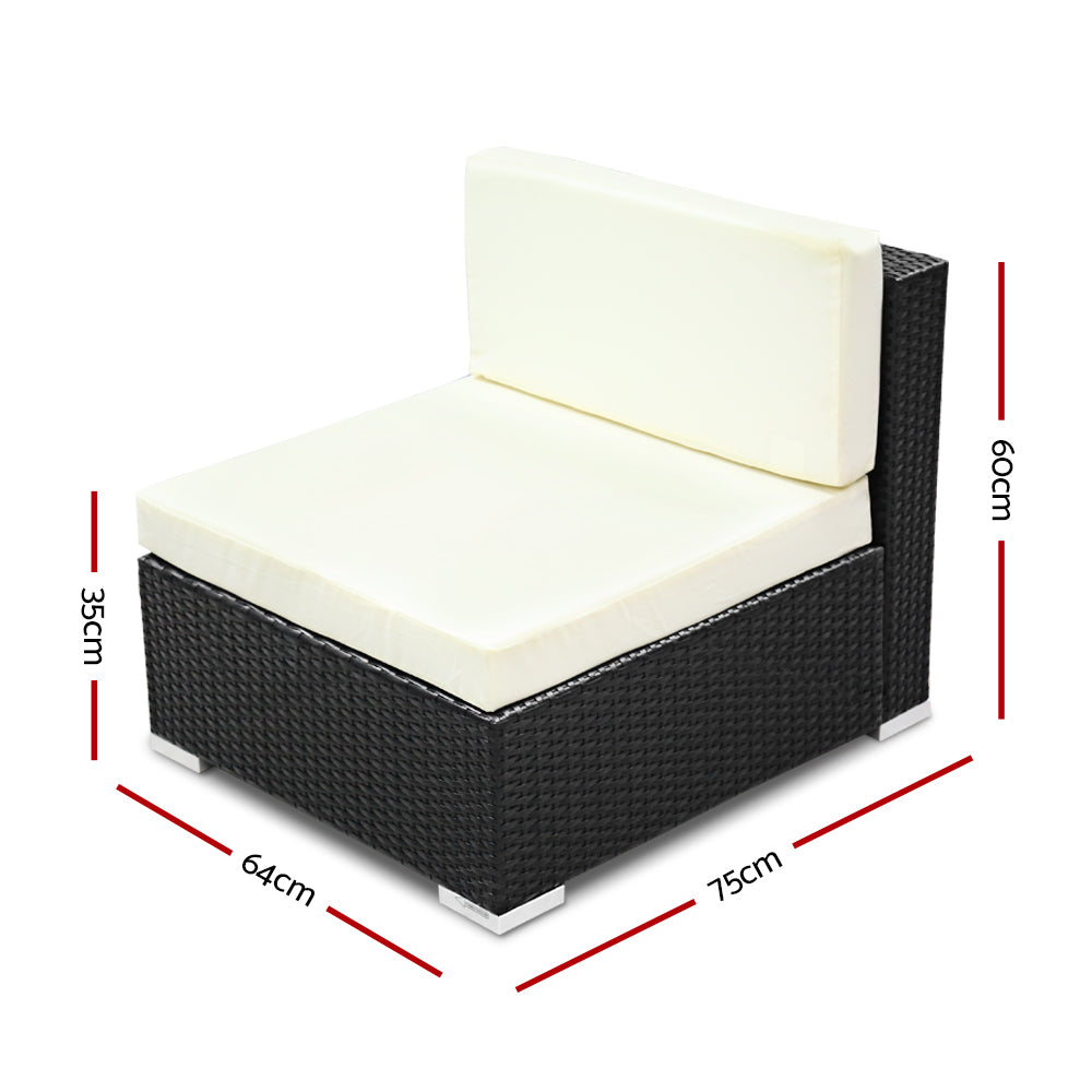 3pc Outdoor Wicker Lounge Sofa Furniture Set