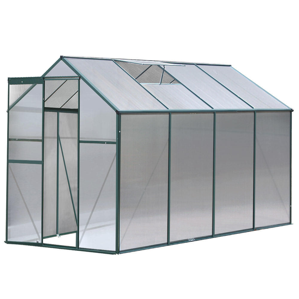 Greenfingers Greenhouse 2.52x1.9x1.83m Aluminium Green House Garden Shed