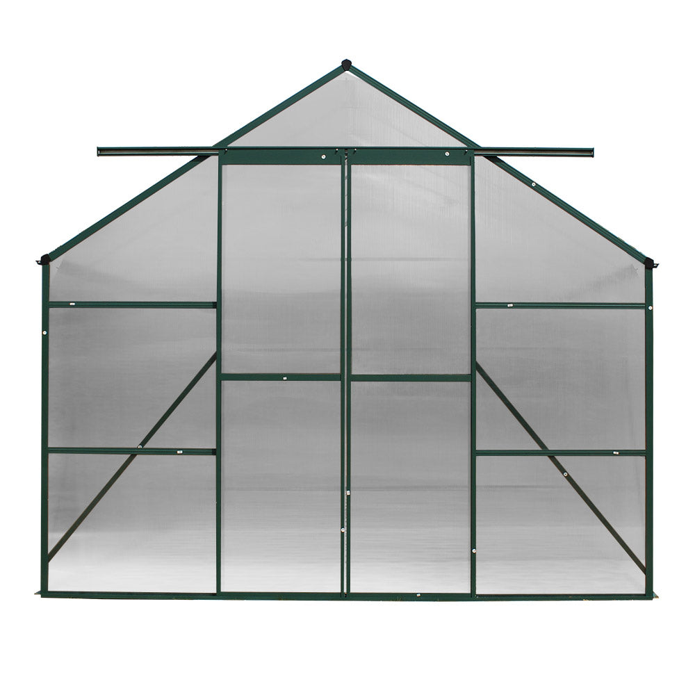 Greenfingers Greenhouse 4.43x2.44x2.15m Aluminium Green House Garden Shed