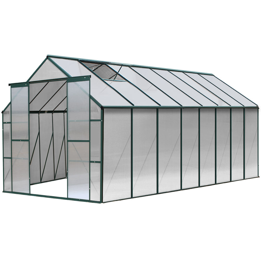 Greenfingers Greenhouse 5.1x2.44x2.1m Aluminium Green House Garden Shed