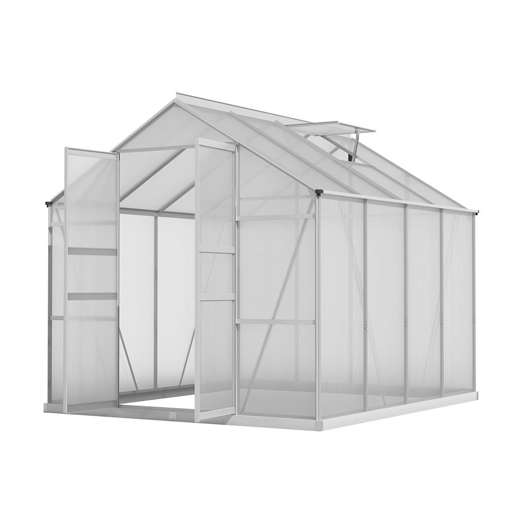 Greenfingers Aluminium Greenhouse Green House Garden Shed 2.4x2.5m