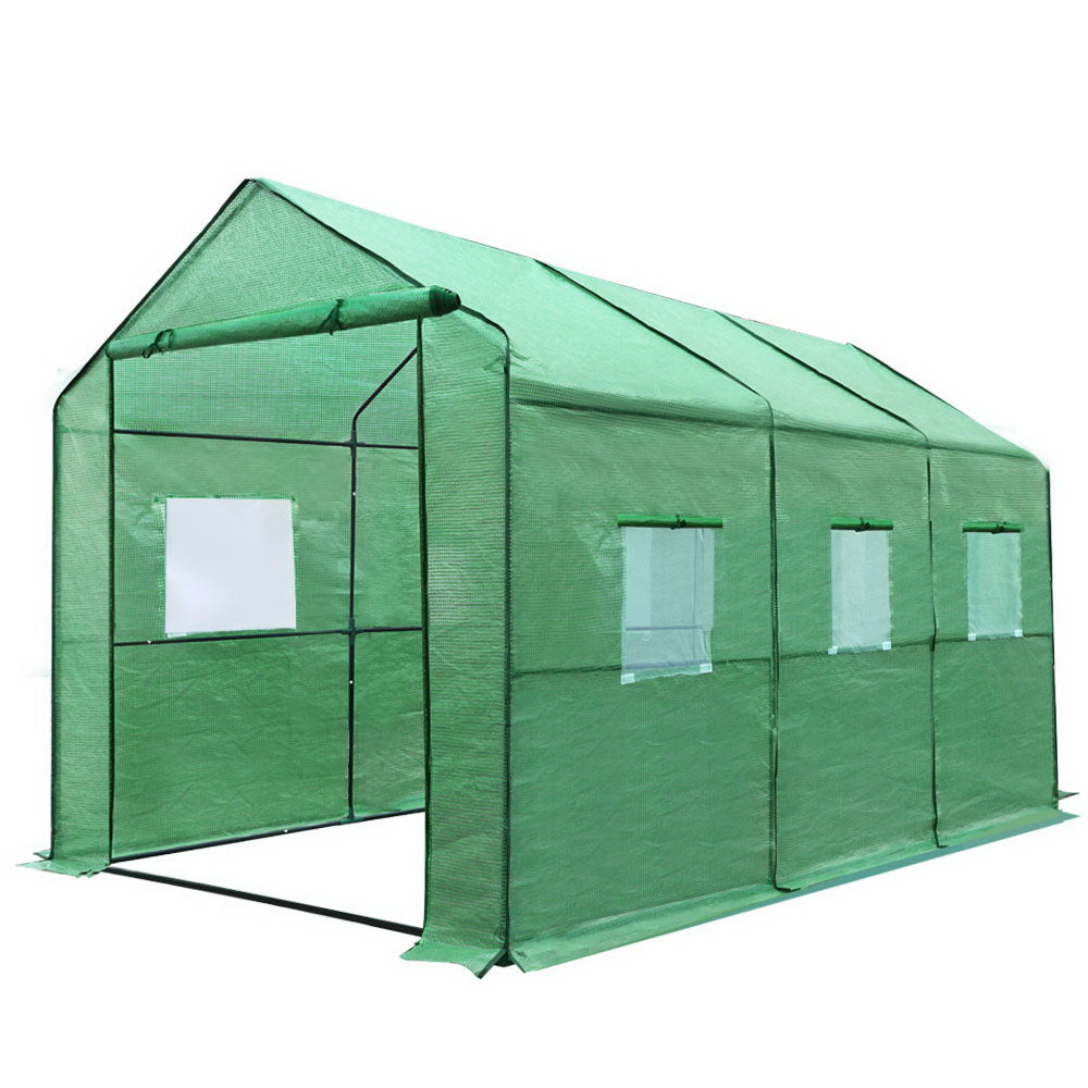 Greenfingers Greenhouse 3.5x2x2m Walk in Green House Tunnel Plant Garden Shed