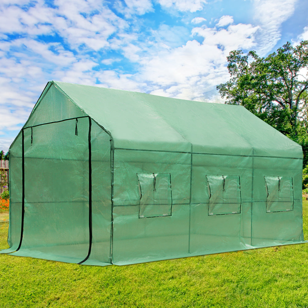 Greenfingers Greenhouse 3.5x2x2m Walk in Green House Tunnel Plant Garden Shed