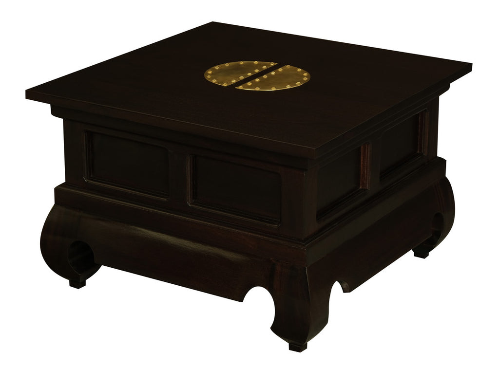 Dynasty Solid Mahogany Timber Lamp Table Chocolate