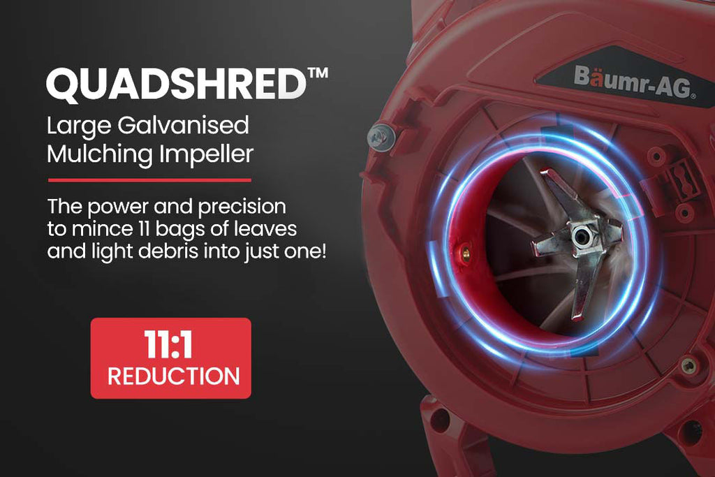 Baumr Cordless Leaf Blower Vacuum Petrol Hand Garden Lawn Held Vac 2-Stroke