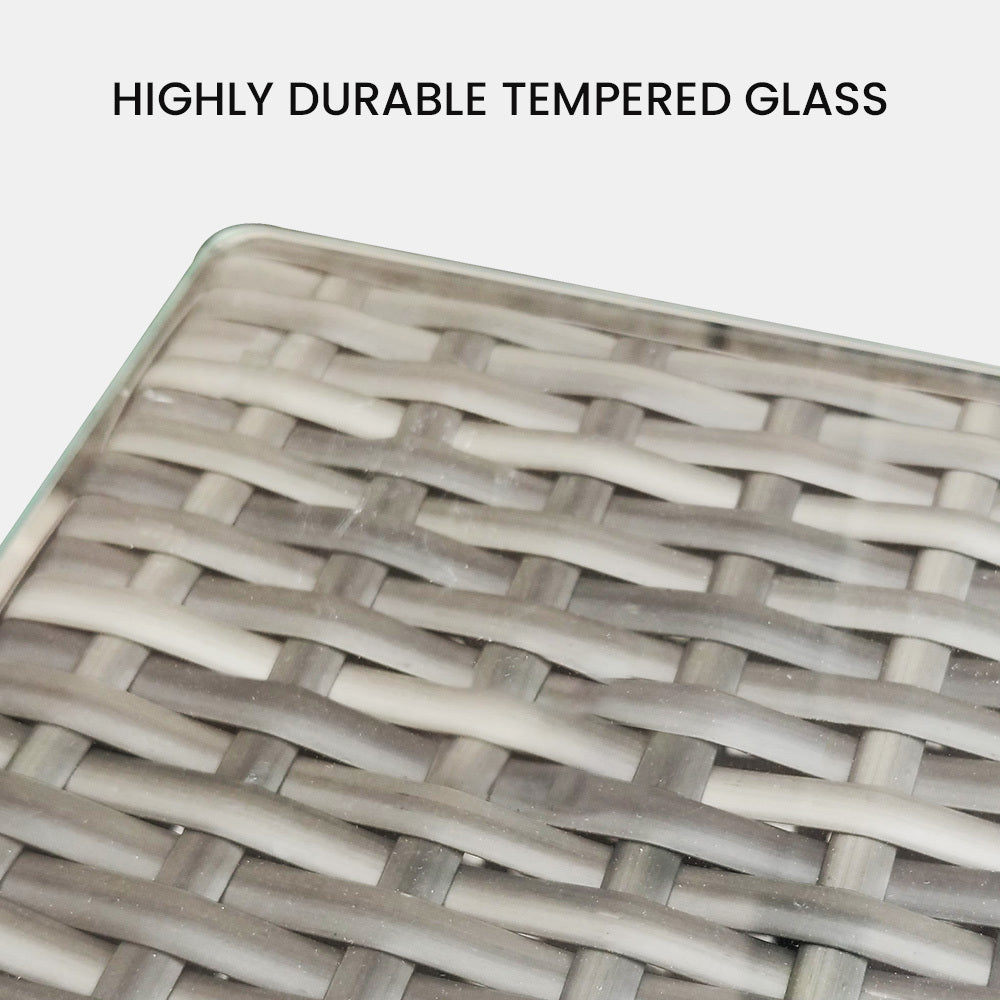 London Rattan Outdoor Wicker Coffee Table Patio Grey