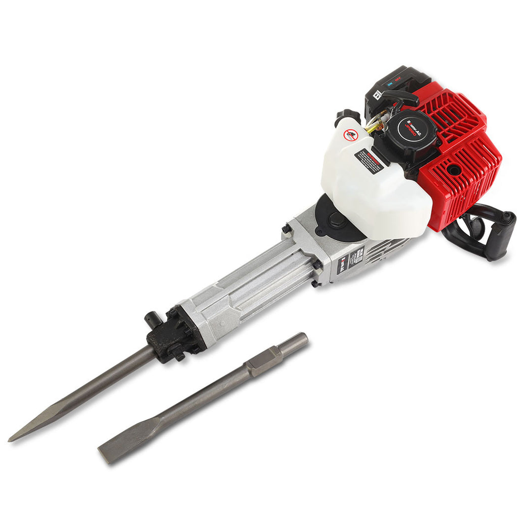 Baumr 2 Stroke 52cc Petrol Jackhammer, with 2 Chisels, Carry Bag