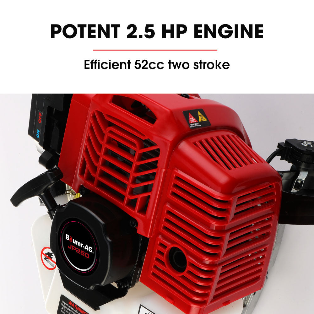Baumr 2 Stroke 52cc Petrol Jackhammer, with 2 Chisels, Carry Bag