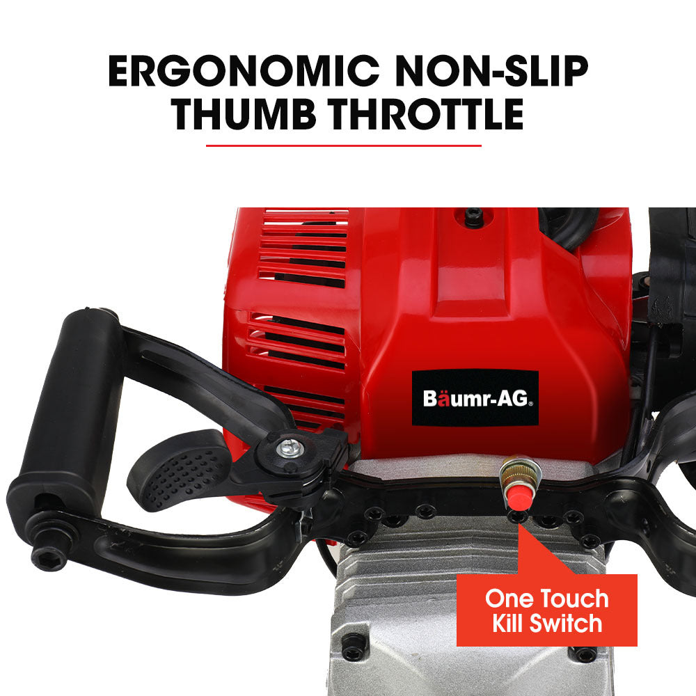 Baumr 2 Stroke 52cc Petrol Jackhammer, with 2 Chisels, Carry Bag