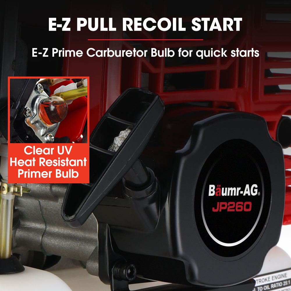 Baumr 2 Stroke 52cc Petrol Jackhammer, with 2 Chisels, Carry Bag