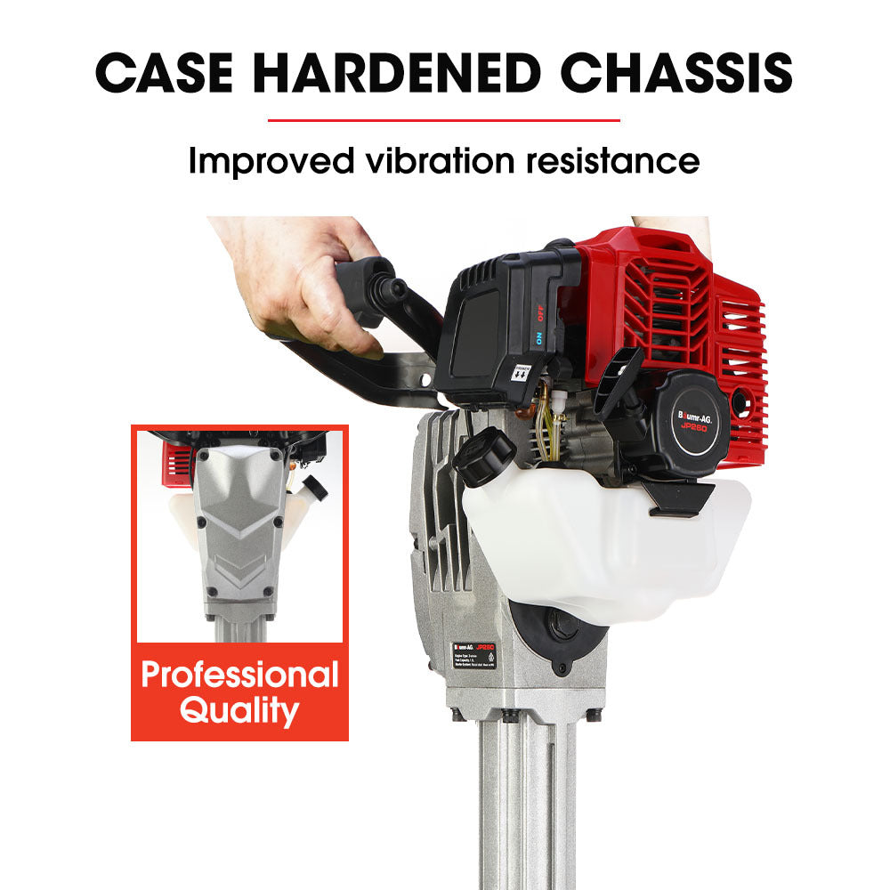 Baumr 2 Stroke 52cc Petrol Jackhammer, with 2 Chisels, Carry Bag