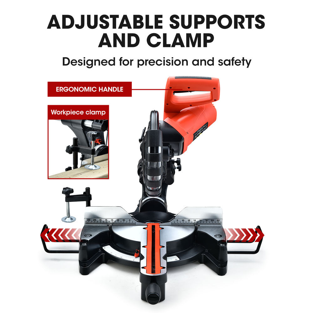 Baumr 254mm Dual Bevel Sliding Compound Mitre Drop Saw