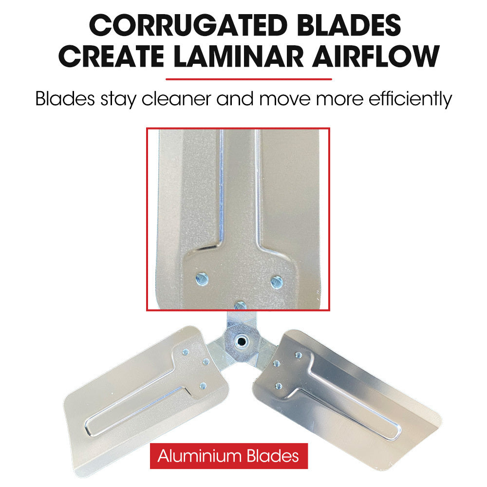 Baumr 24" 610mm 260W Industrial Mobile Floor Drum Fan, Tilting, Large, Commercial, Heavy-duty Frame, EESS Certified