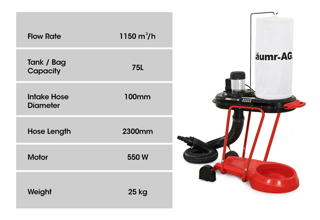 Baumr-AG Dust Collector Extraction Cyclone Woodworking Portable Catcher Workshop
