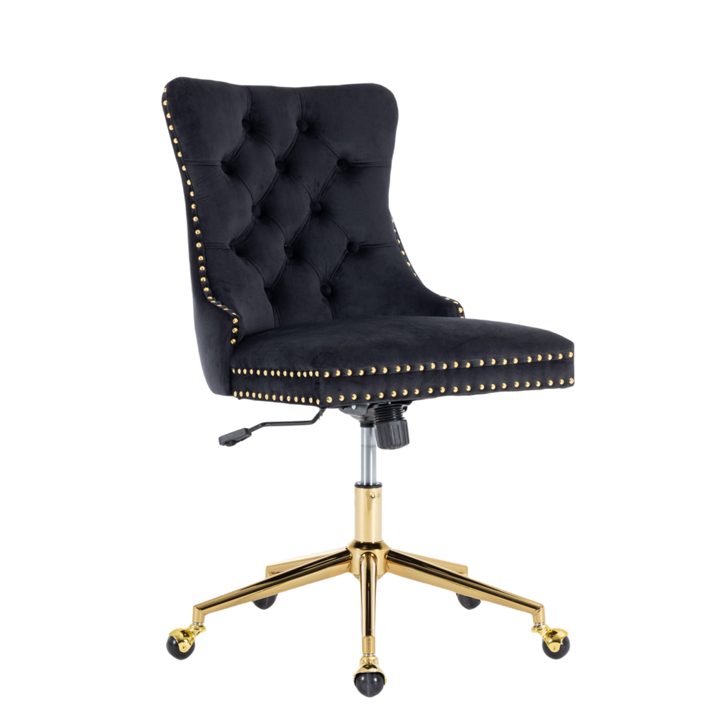 Velvet Home Office Chair Black