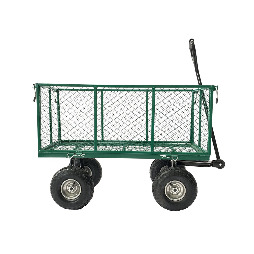 Wallaroo Steel Mesh Garden Trolley Cart Green