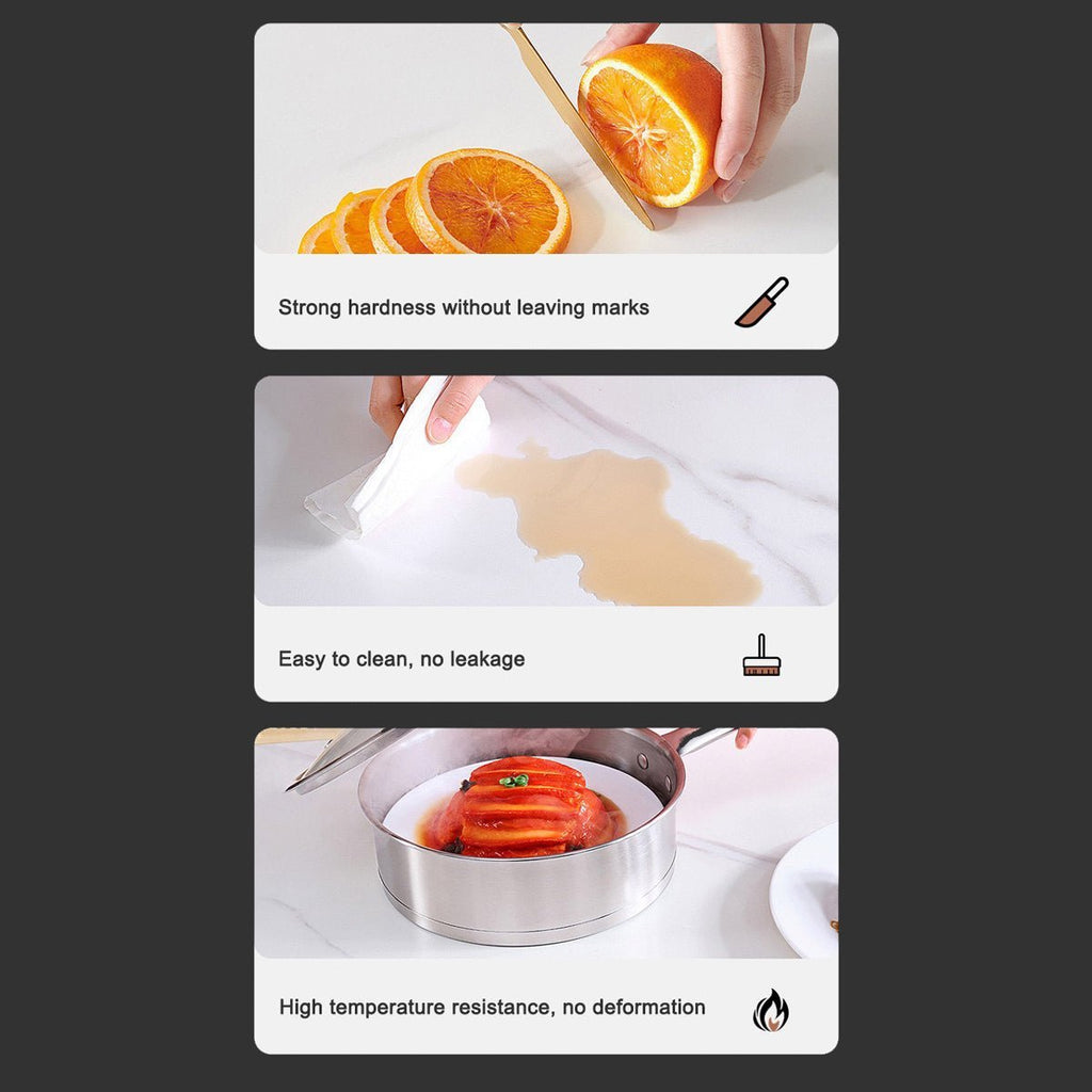 120x60cm Glossy White Minimalist Slate Kitchen Dining Table Marble Solid Metal Legs