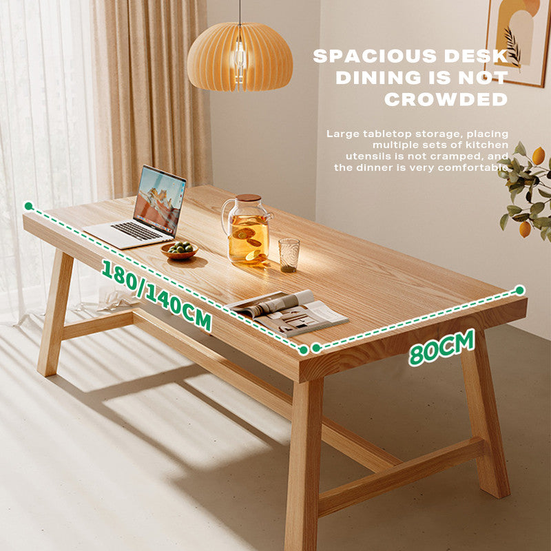 1.4M Solid Wood Dining Table Square Dining Table Kitchen Furniture