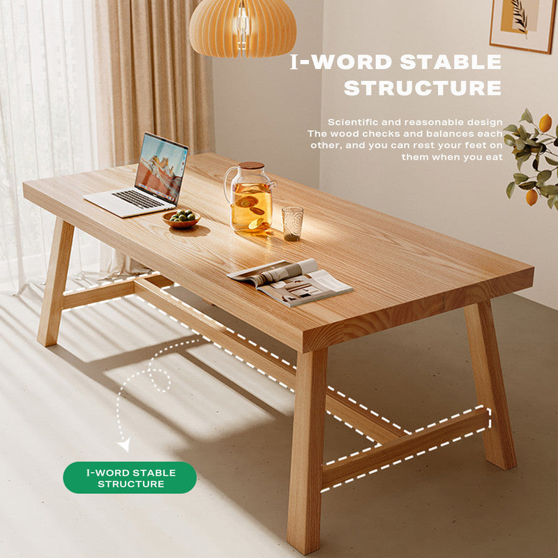 1.4M Solid Wood Dining Table Square Dining Table Kitchen Furniture