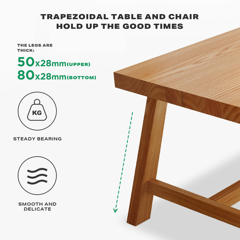 1.4M Solid Wood Dining Table Square Dining Table Kitchen Furniture