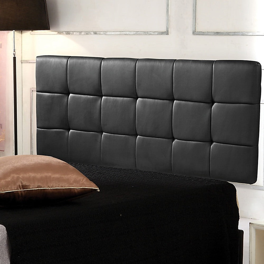 PU Leather Double Bed Deluxe Headboard Bedhead Black