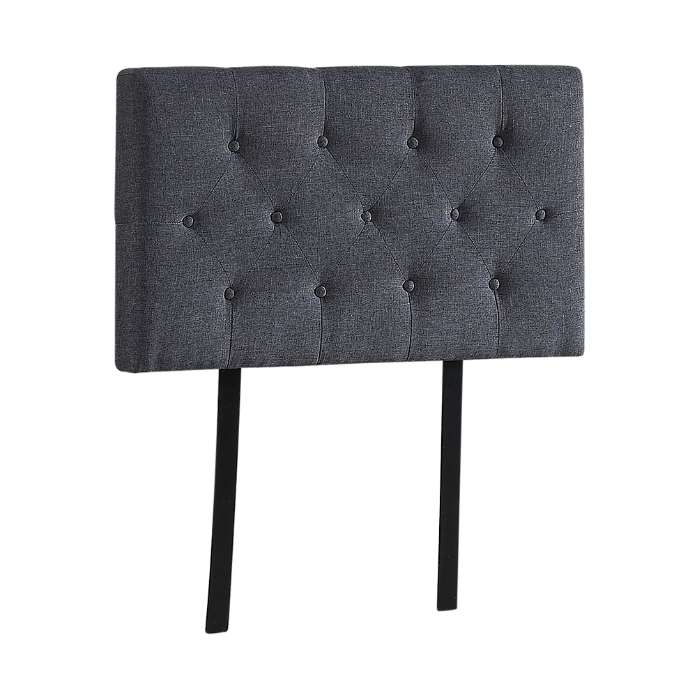 Linen Fabric Single Bed Deluxe Headboard Bedhead Grey