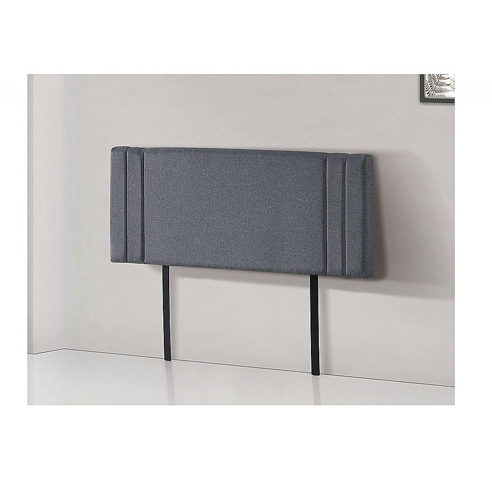 Linen Fabric Double Bed Deluxe Headboard Bedhead Grey