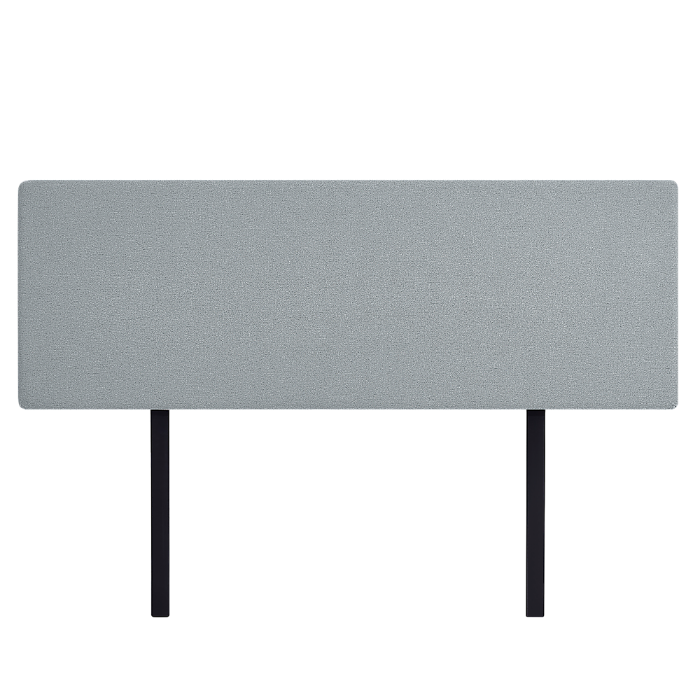 Linen Fabric King Bed Deluxe Headboard Bedhead Stone Grey