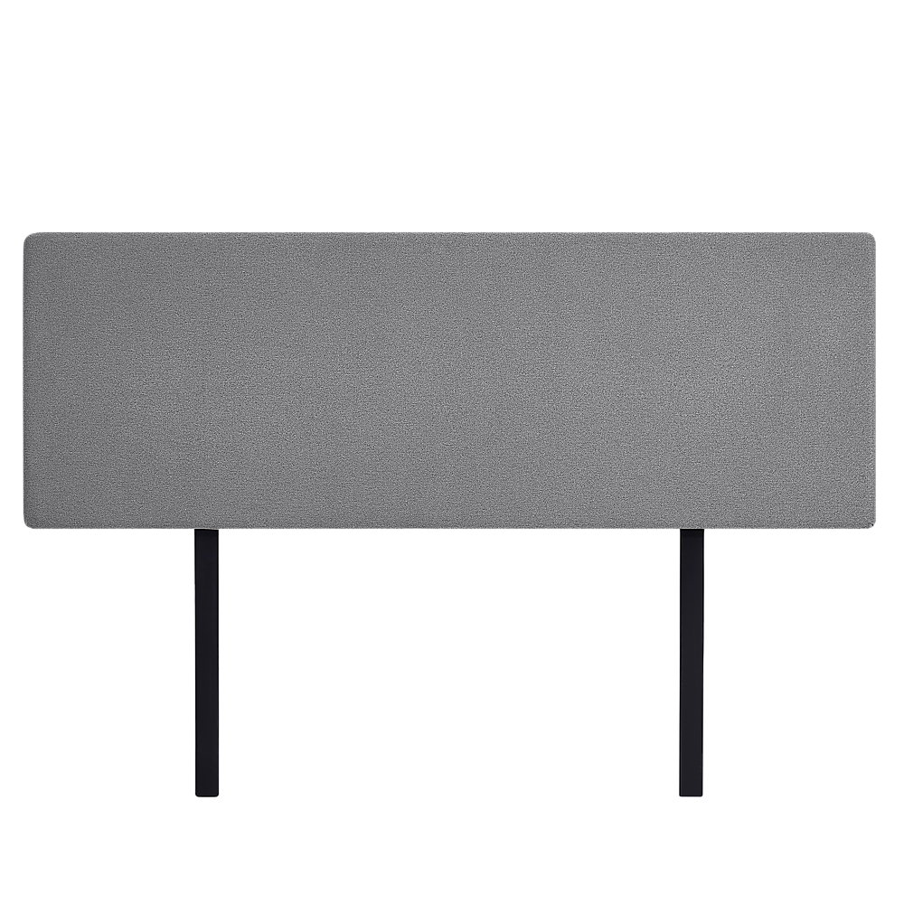 Linen Fabric King Bed Deluxe Headboard Bedhead Night Ash