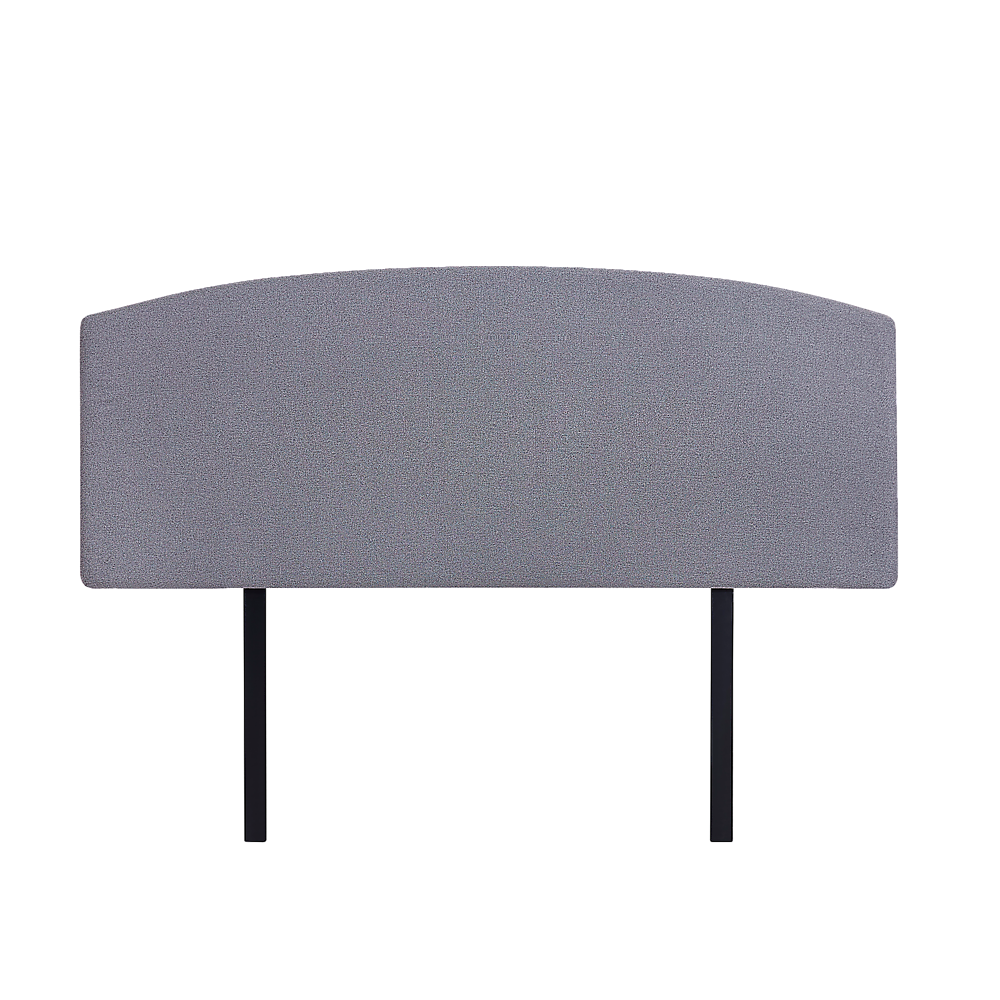 Linen Fabric Double Bed Curved Headboard Bedhead Slate Ash