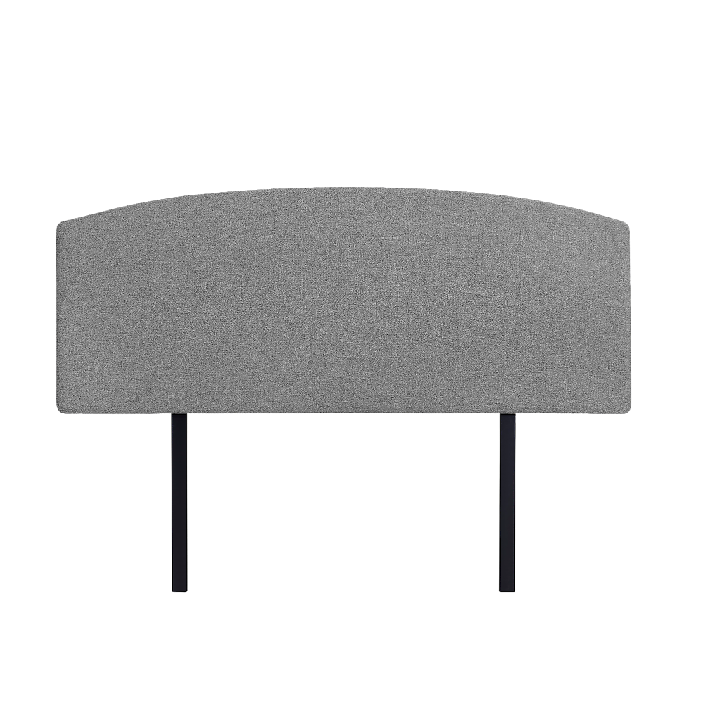 Linen Fabric Double Bed Curved Headboard Bedhead Night Ash