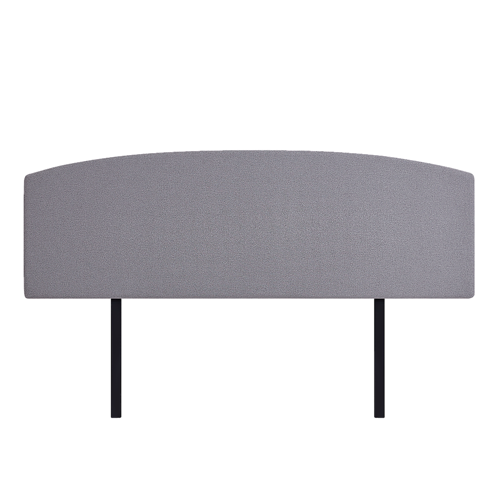 Linen Fabric King Bed Curved Headboard Bedhead Slate Ash