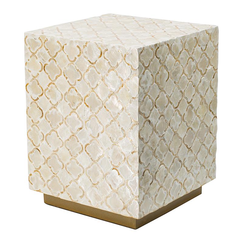 Haymen Square Shell Stool Side Table