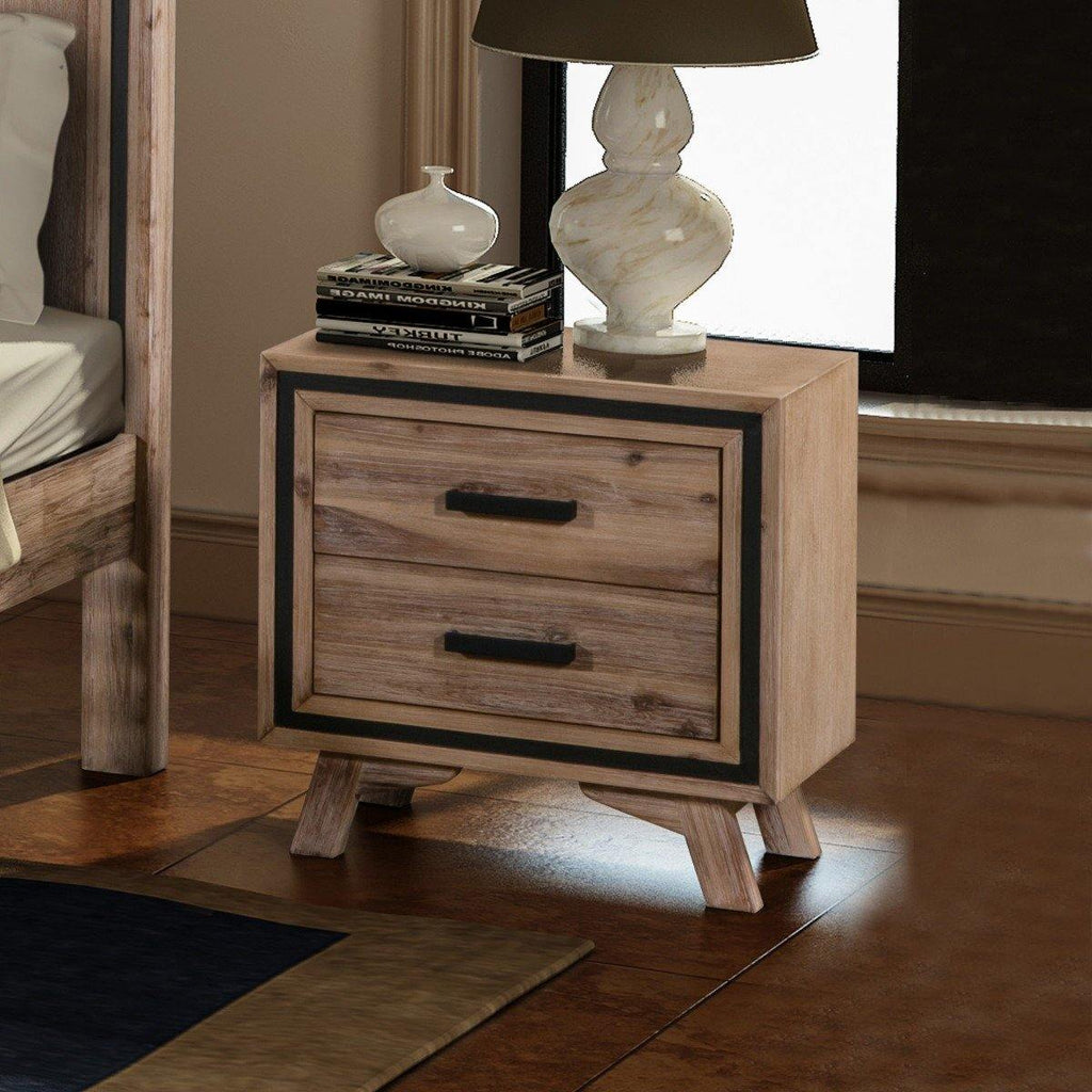 Decon Bedside 2 Drawers - House Things Furniture > Bedroom