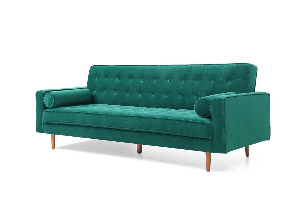 Sofa Irving Green Velvet Fabric - House Things Furniture > Sofas