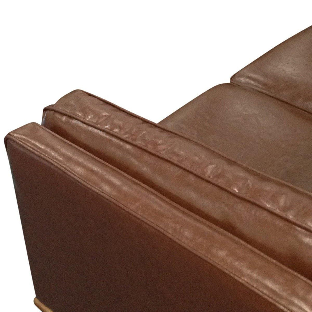 2 Seater Stylish Leatherette Brown Maddison Sofa - House Things Furniture > Sofas