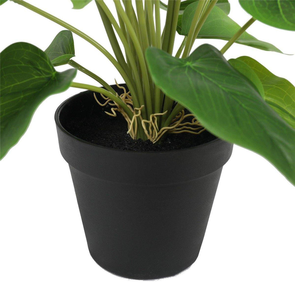 Artificial Flowering White & Orange Peace Lily / Calla Lily Plant 50cm - Housethings 