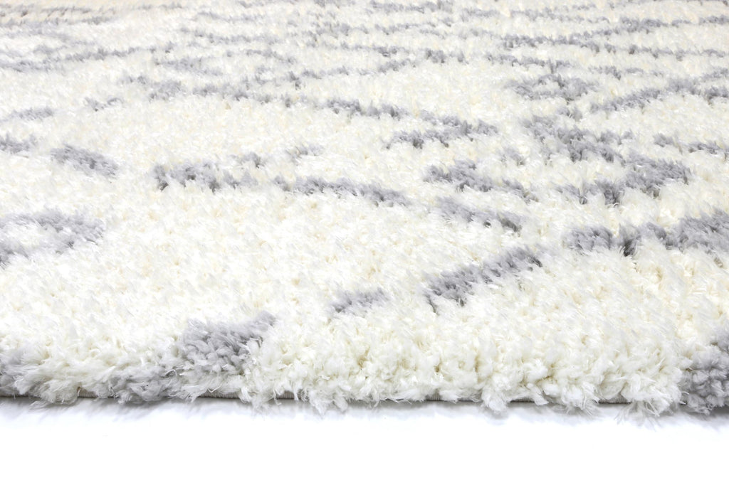Yamall Cream and Silver Fes Rug - House Things Shaggy