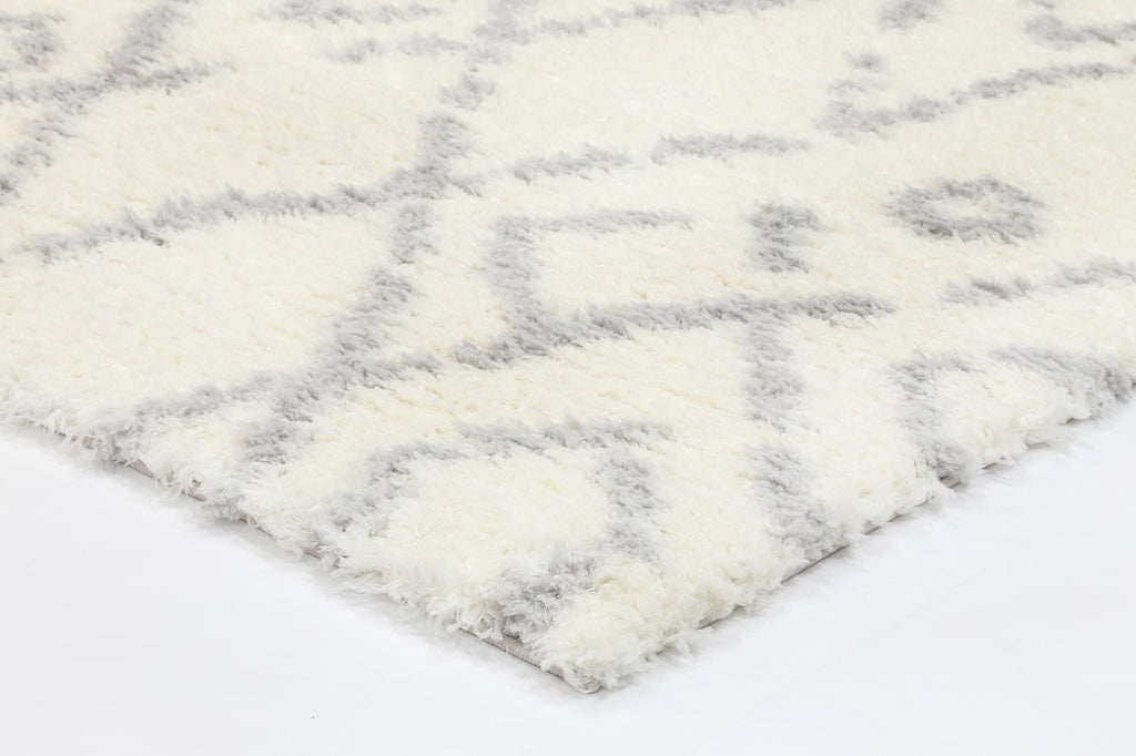Yamall Cream and Silver Fes Rug - House Things Shaggy