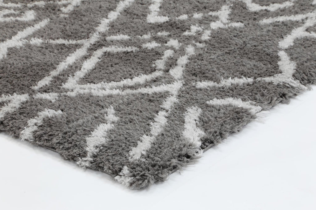 Yamall Grey and Silver Fes Rug - House Things Shaggy