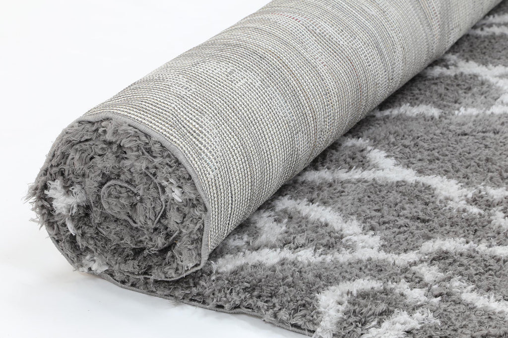 Yamall Grey and Silver Fes Rug - House Things Shaggy