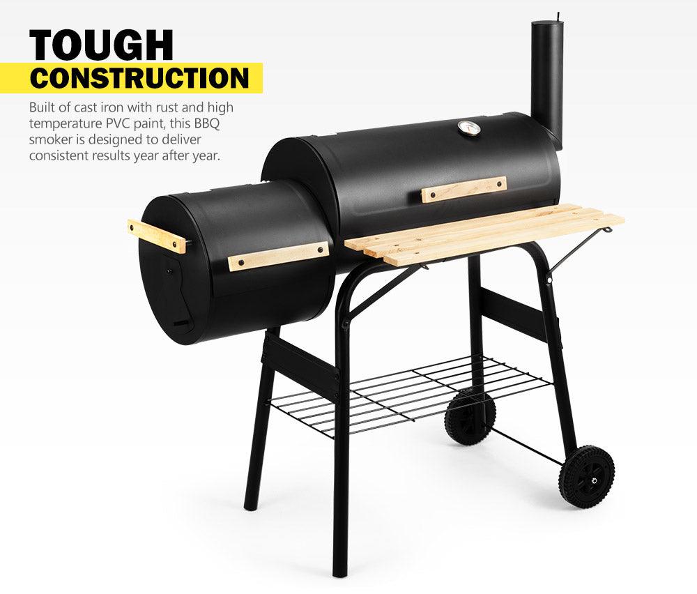 2 in 1 BBQ Smoker Charcoal Grill Barbecue - House Things 