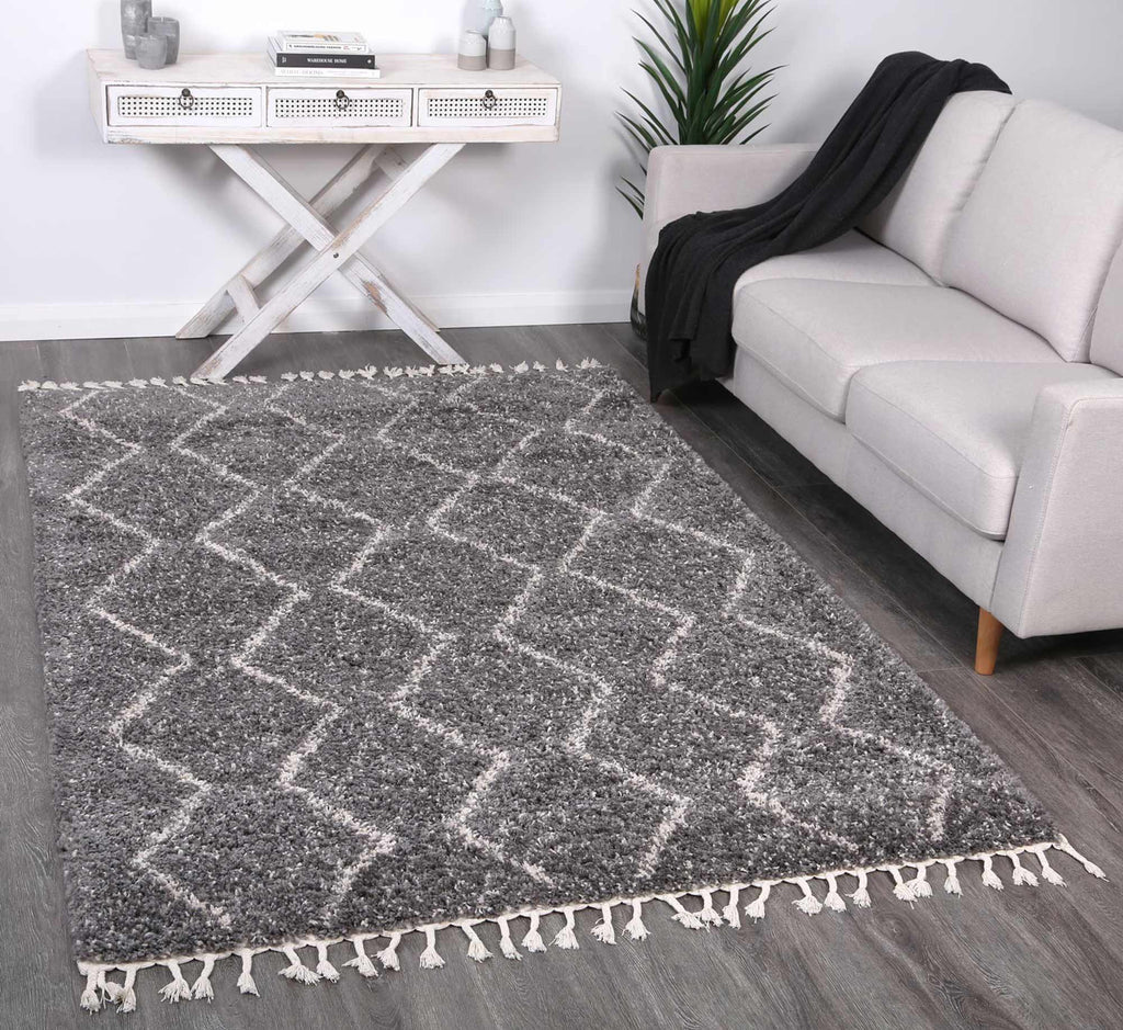 Hassi Totem Rug Grey - House Things Morrocan